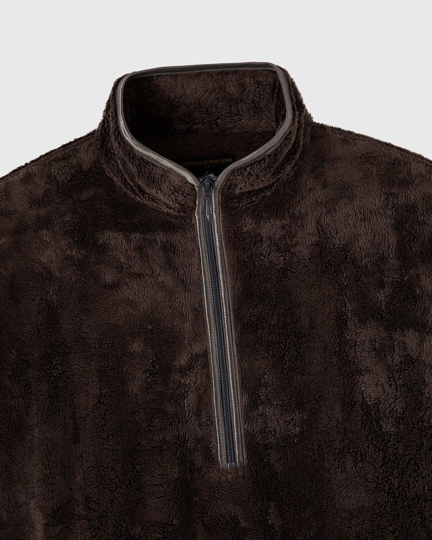NEEDLES Sherpa Half-Zip Mockneck - Brown