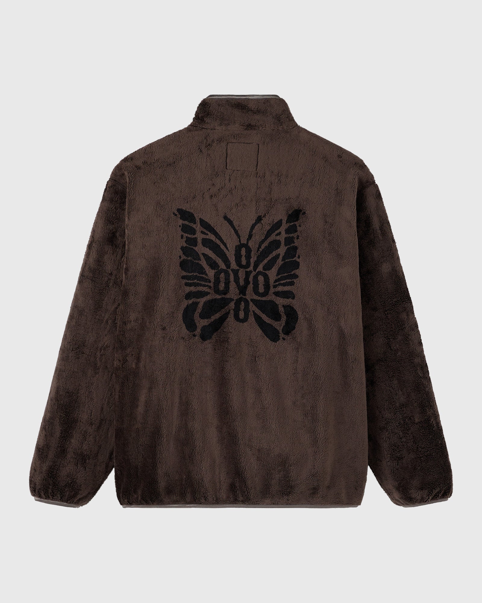 NEEDLES Sherpa Half-Zip Mockneck - Brown