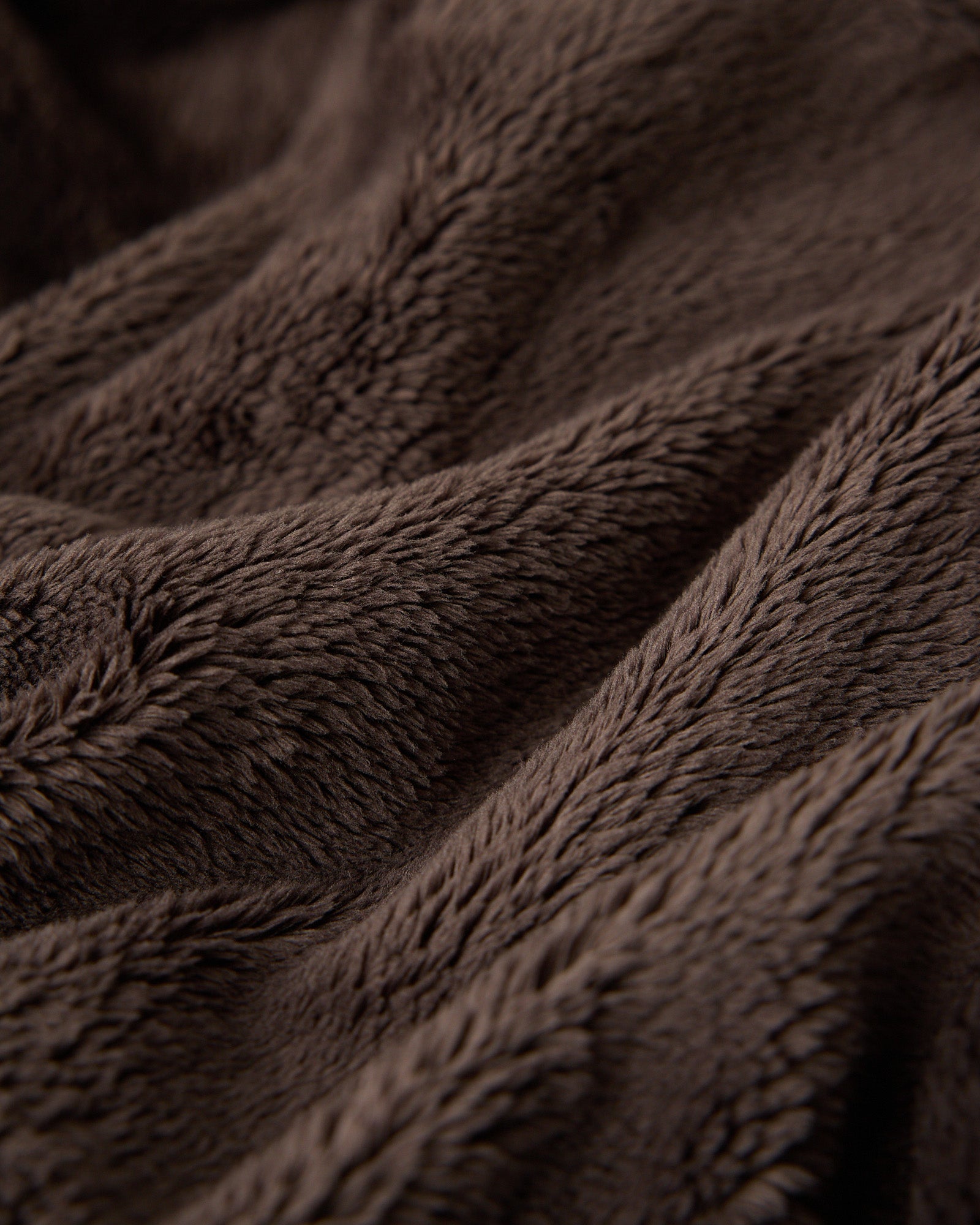 NEEDLES Sherpa Half-Zip Mockneck - Brown