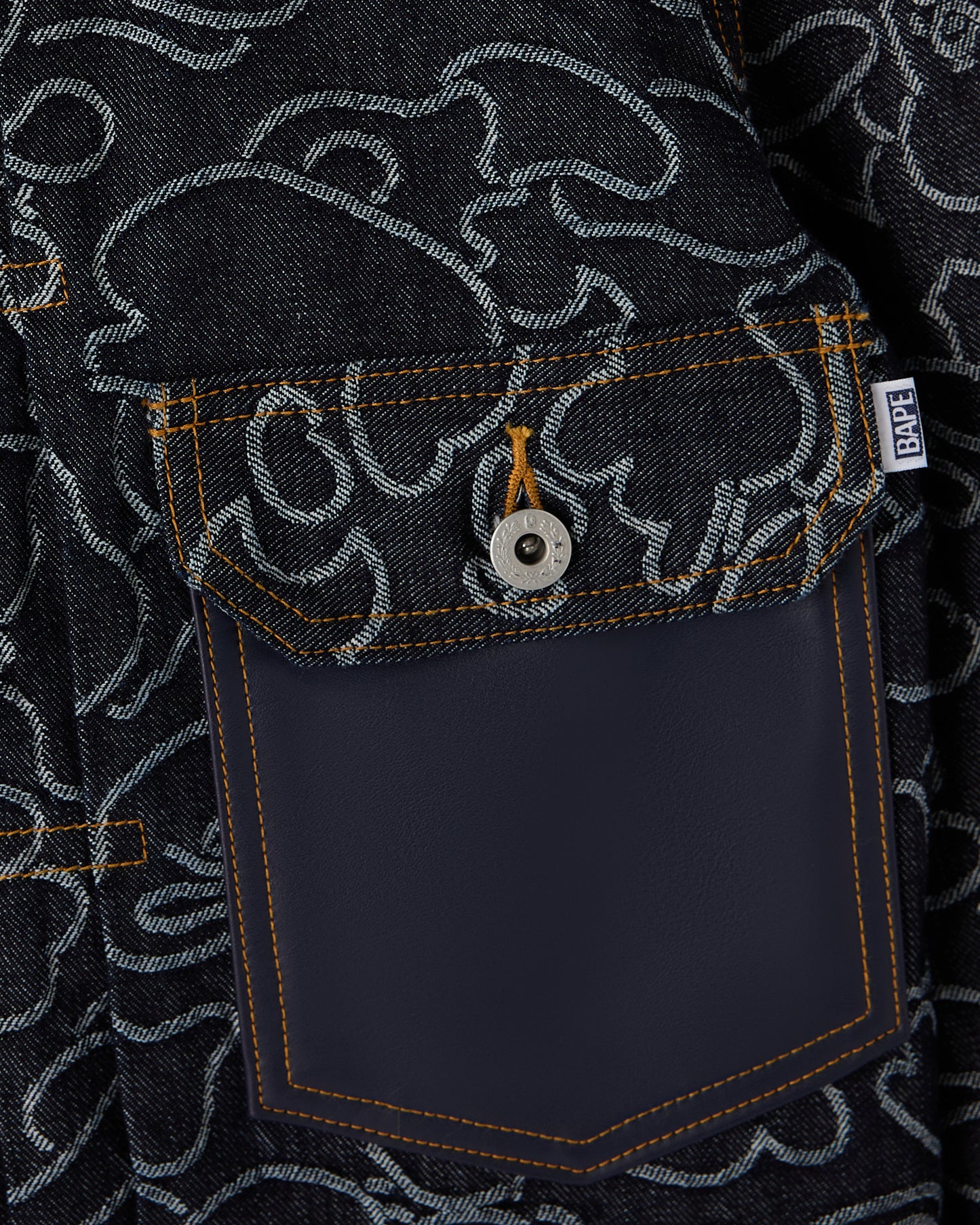 BAPE® Neon 1st Camo Denim Jacket - Indigo
