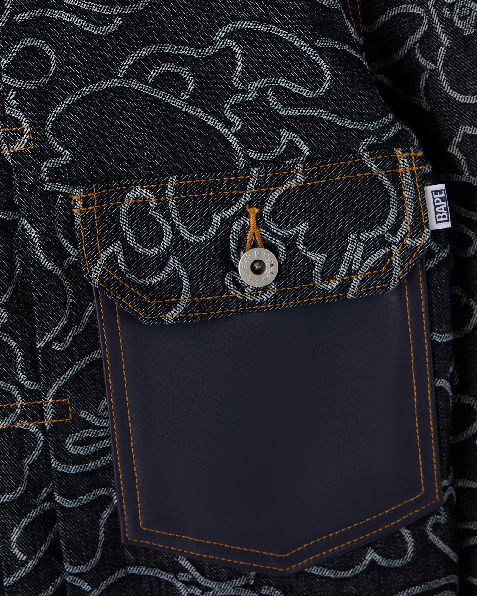 BAPE® Neon 1st Camo Denim Jacket - Indigo