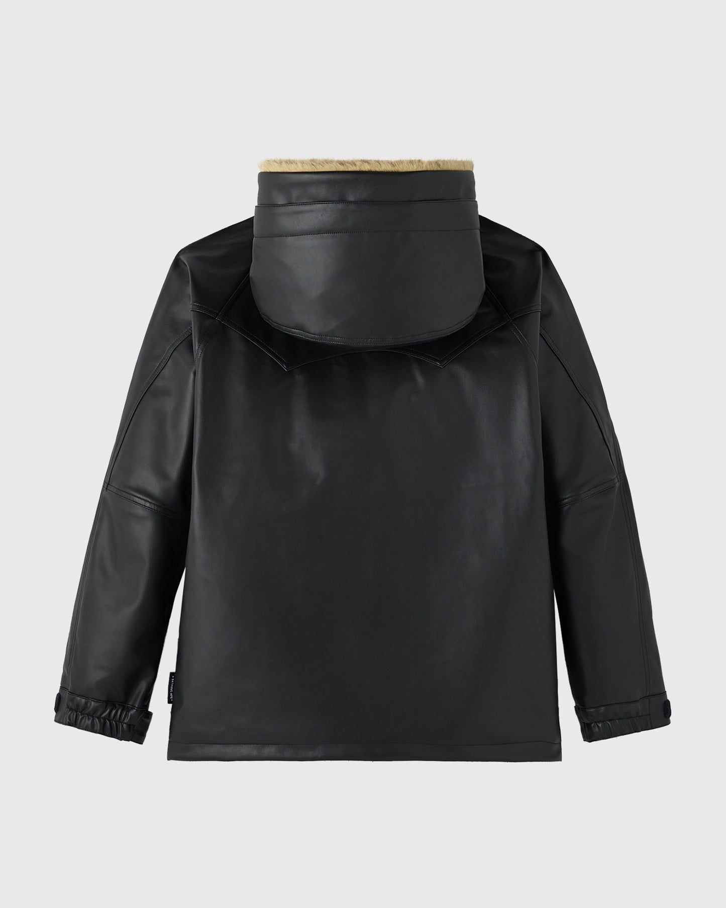 BAPE® Faux Leather Snowboard Jacket - Black