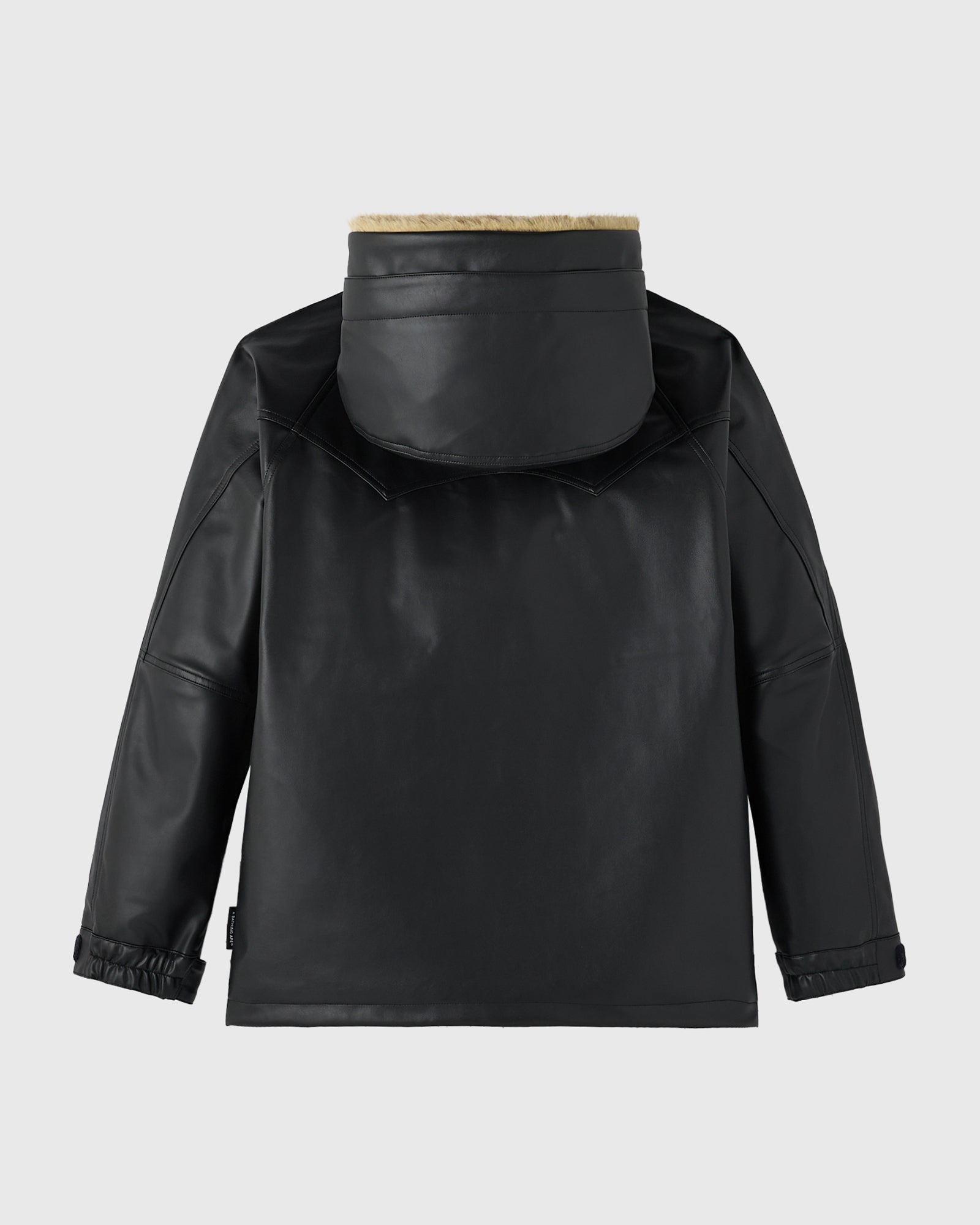BAPE® Faux Leather Snowboard Jacket - Black