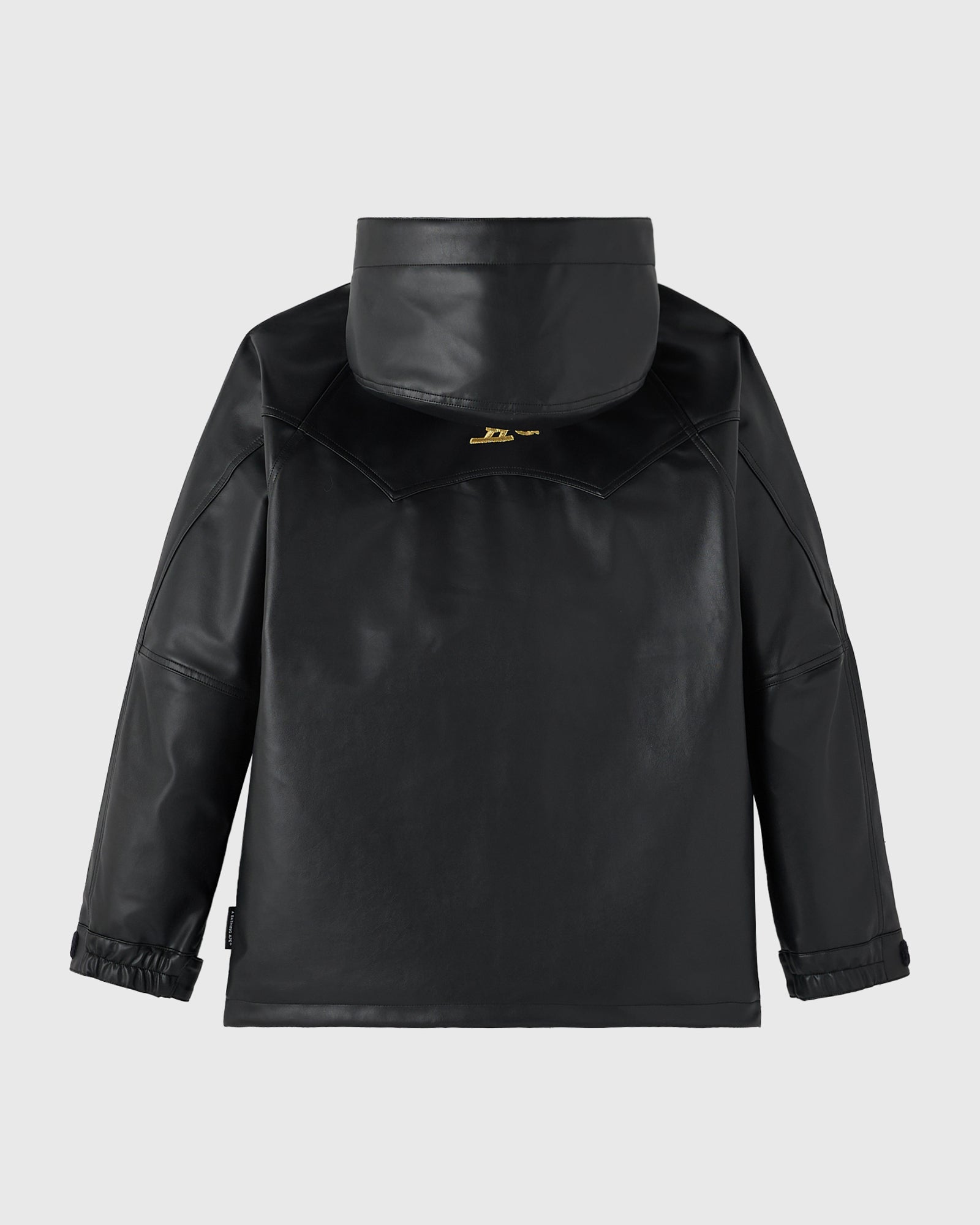 BAPE® Faux Leather Snowboard Jacket - Black