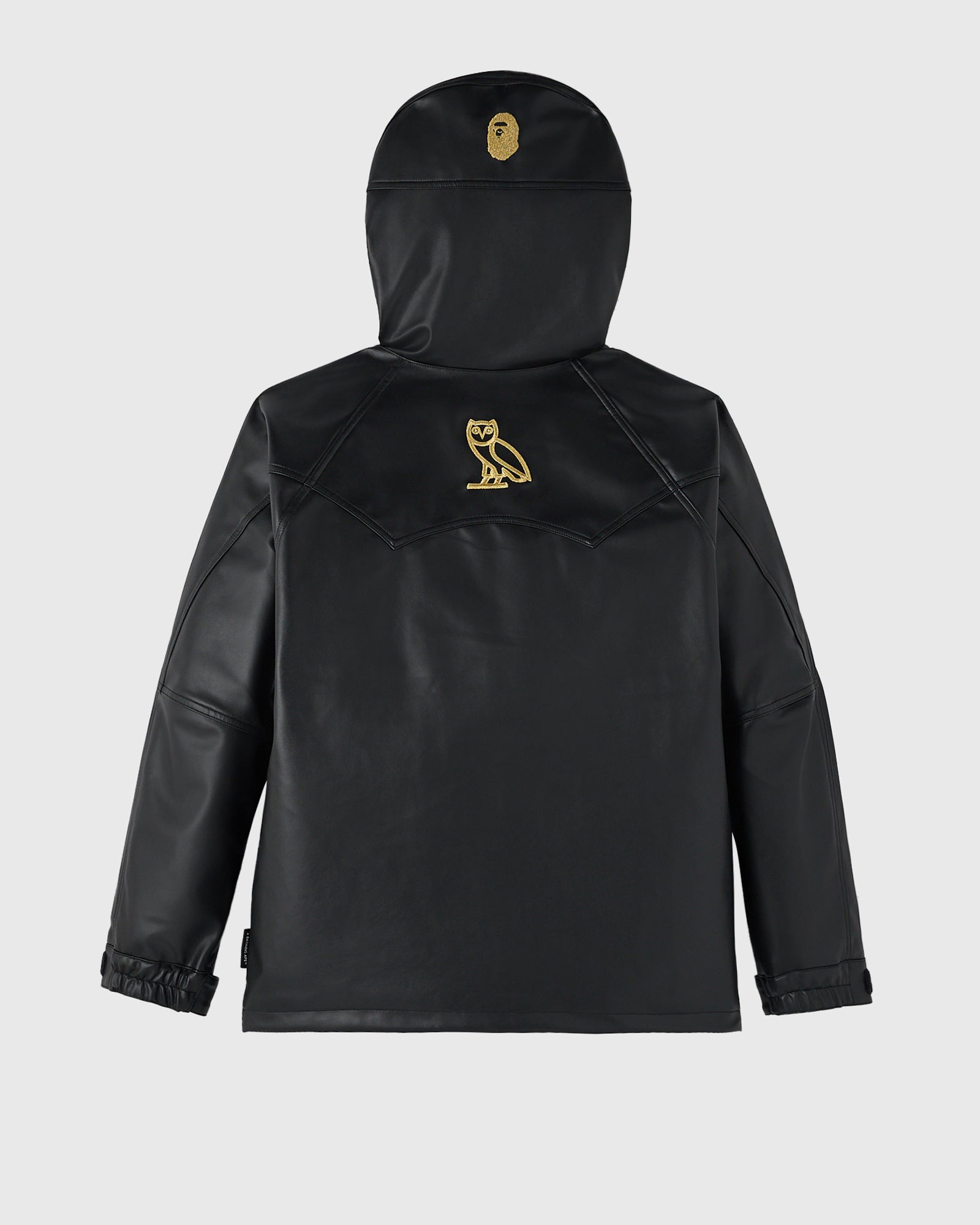 BAPE® Faux Leather Snowboard Jacket - Black