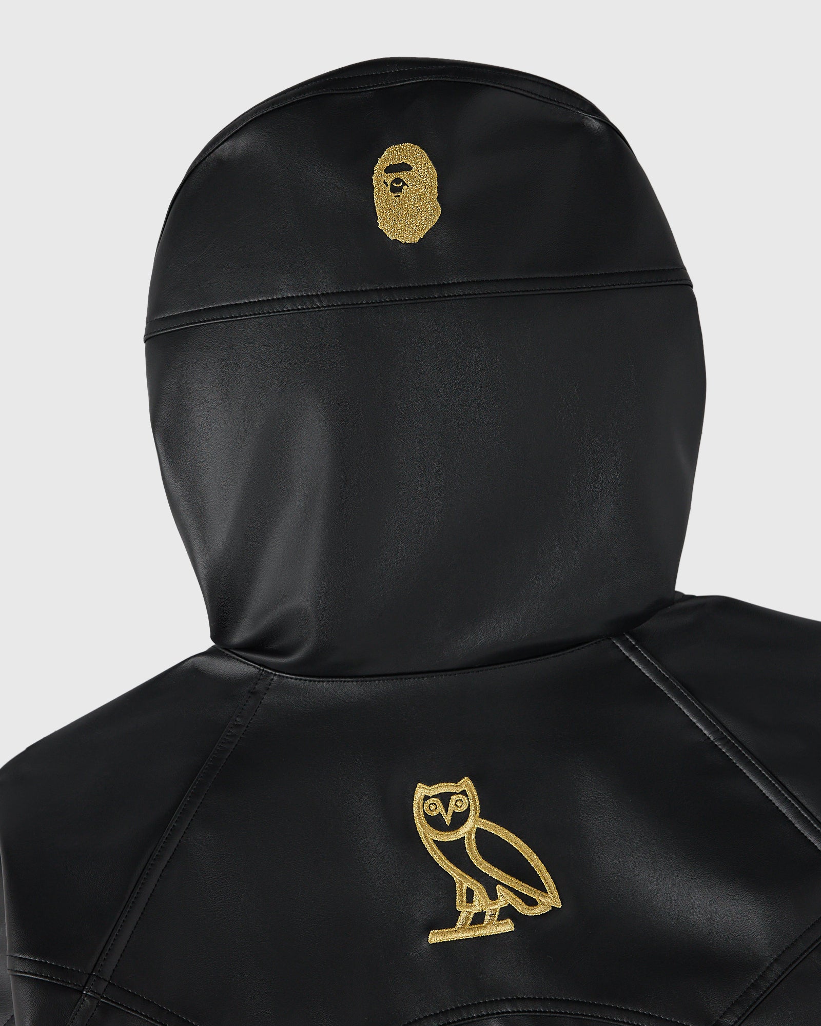 BAPE® Faux Leather Snowboard Jacket - Black – October's Very Own