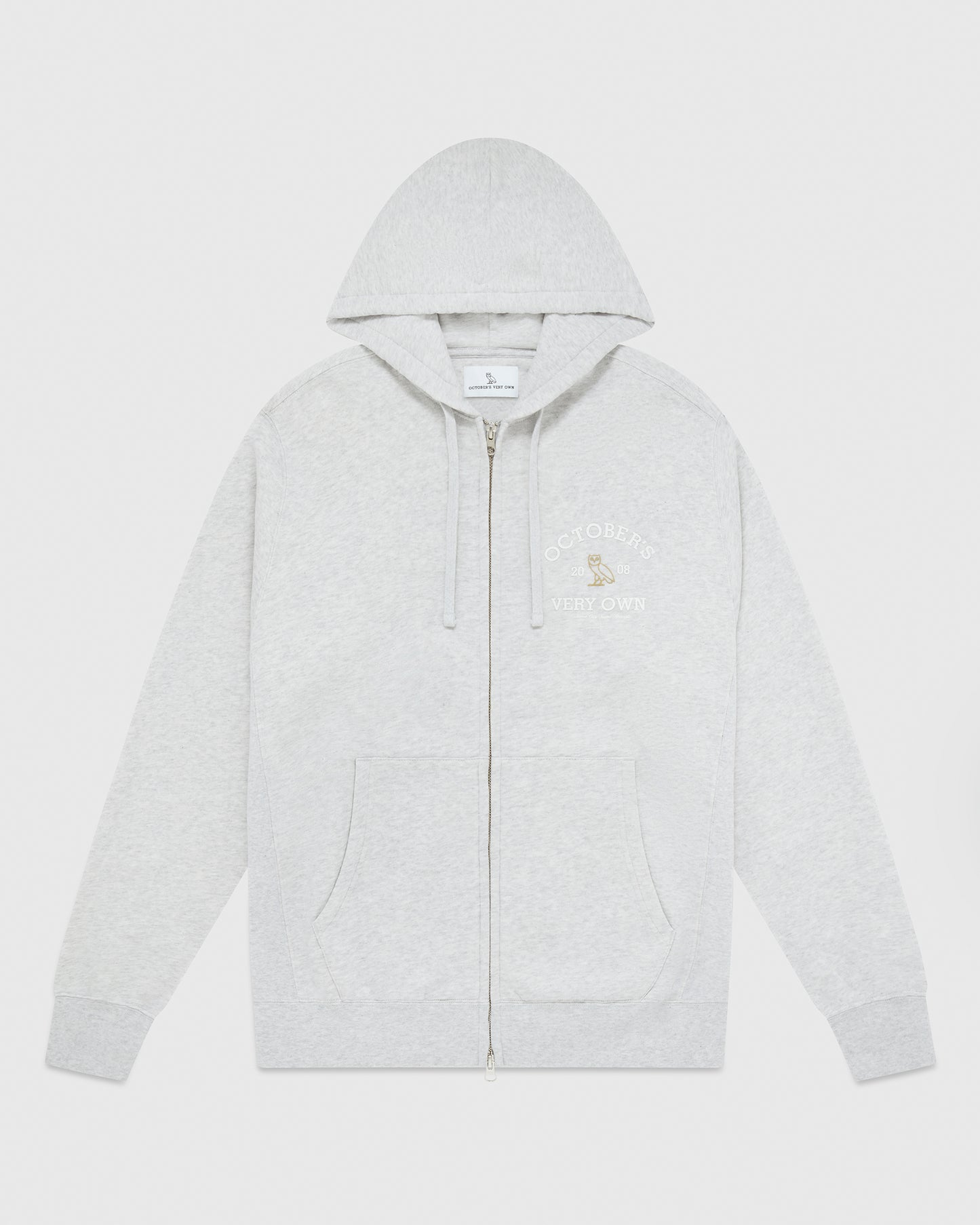 Collegiate Full-Zip Hoodie - Ash Heather Grey