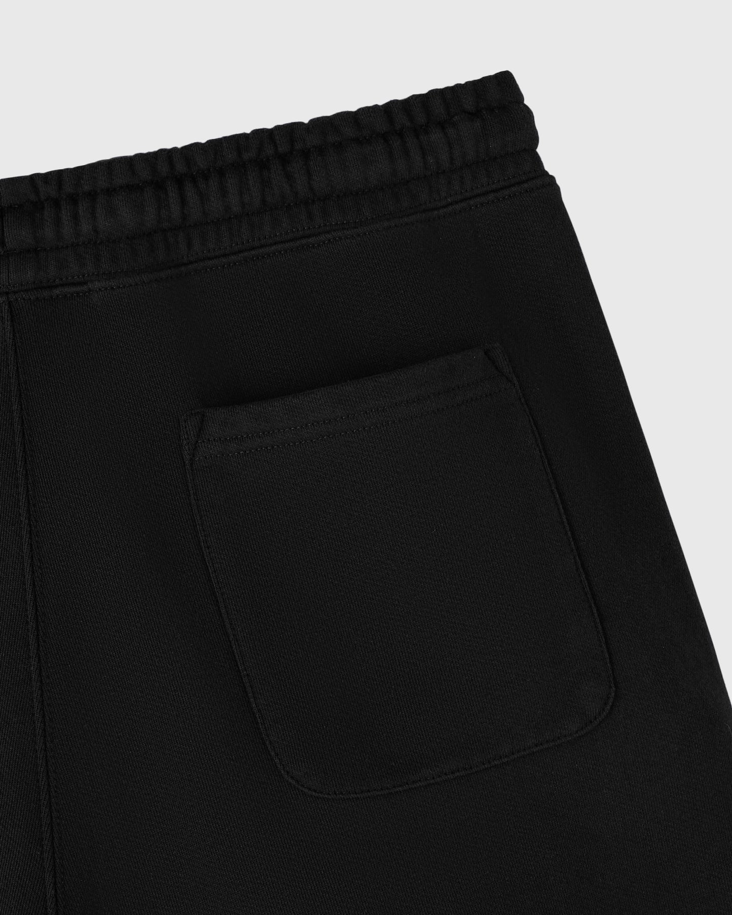 Pantalon de survêtement classique à ourlet ouvert - Noir