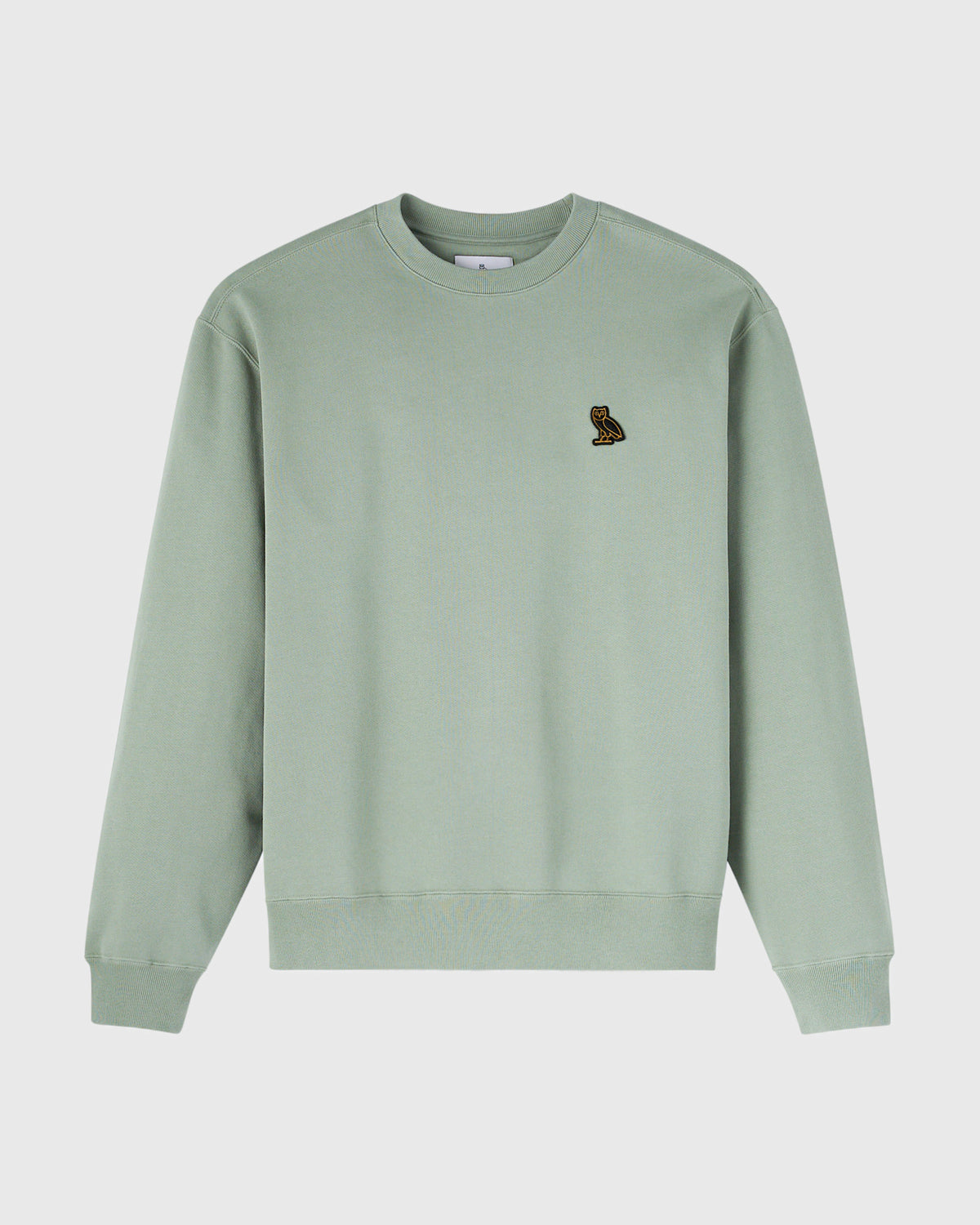 Pull classique col rond - Vert sauge foncé