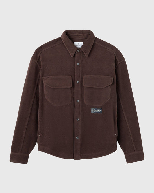 Wooly Fleece Overshirt - Black Coco