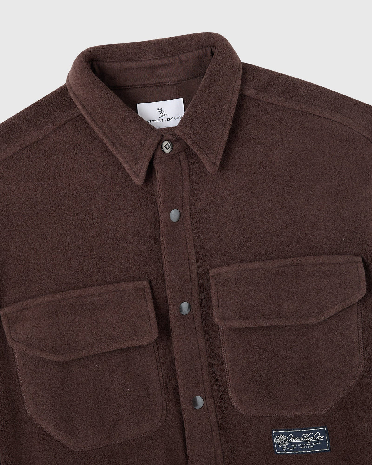 Wooly Fleece Overshirt - Black Coco