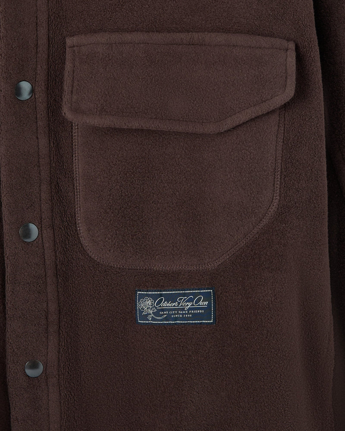 Wooly Fleece Overshirt - Black Coco