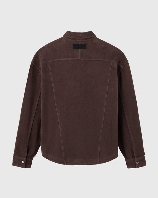 Wooly Fleece Overshirt - Black Coco