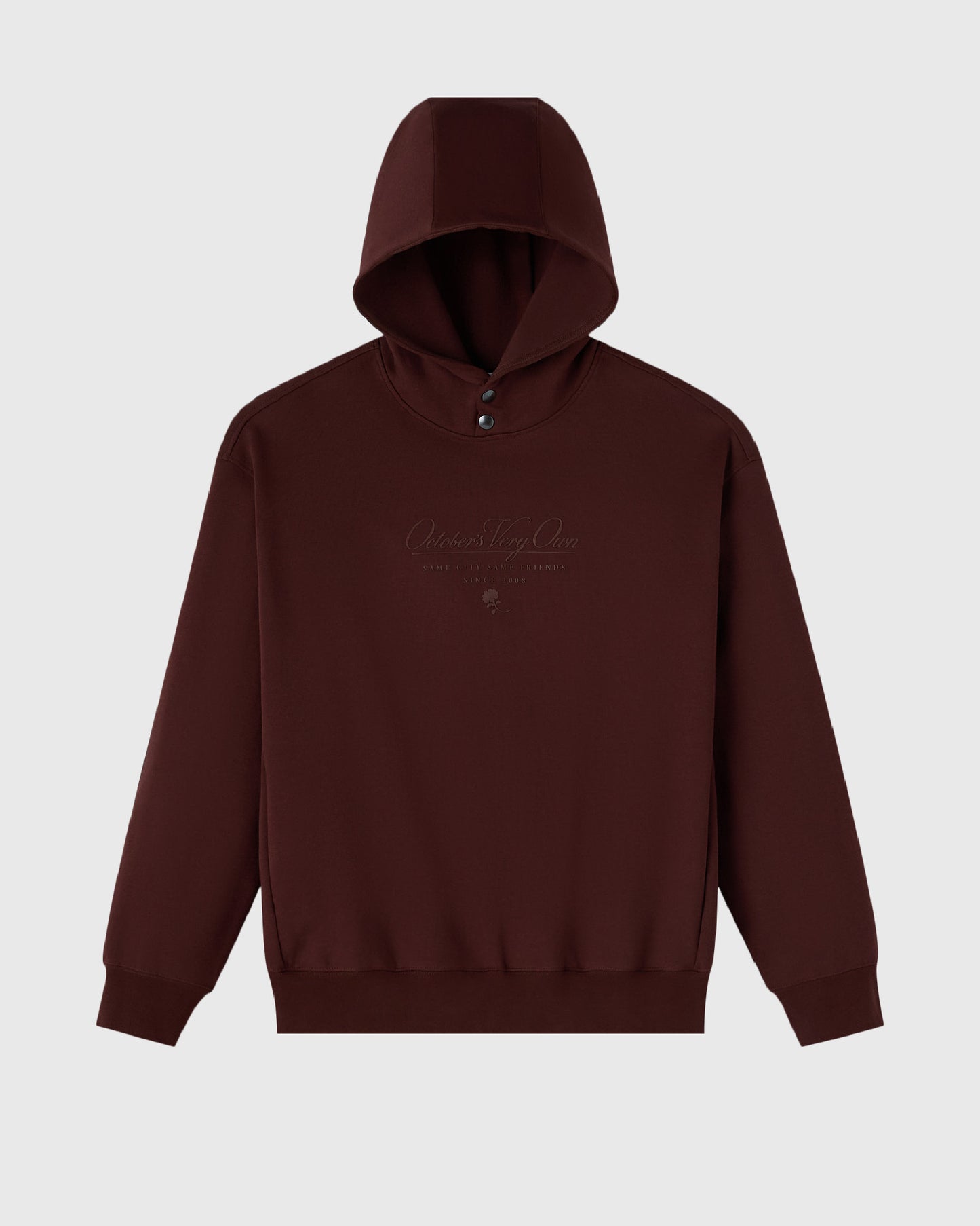 Double Knit Script Hoodie - Cocoa