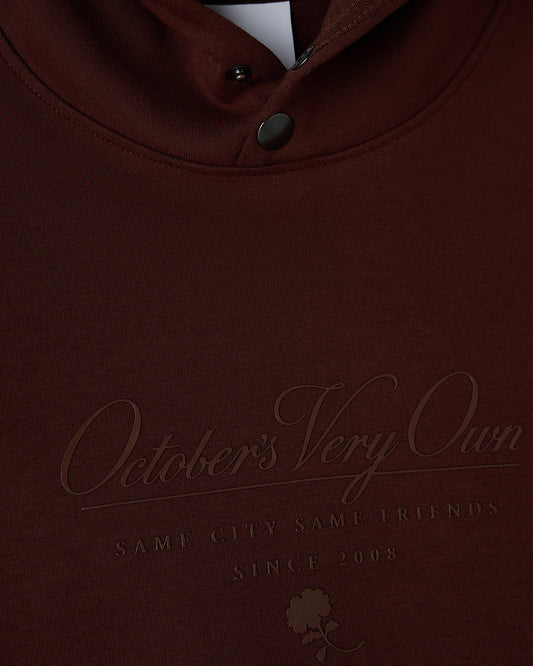 Double Knit Script Hoodie - Cocoa