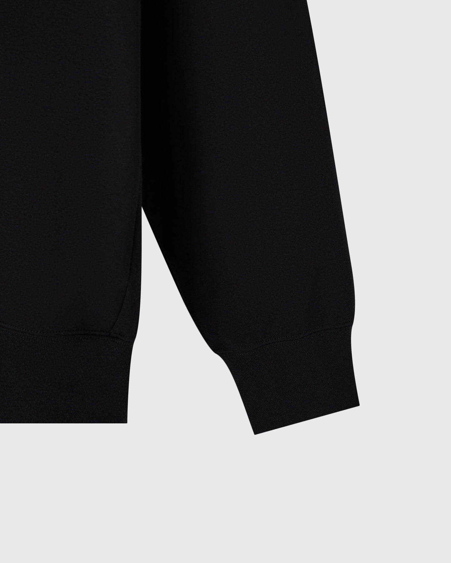 Double Knit Script Hoodie - Black