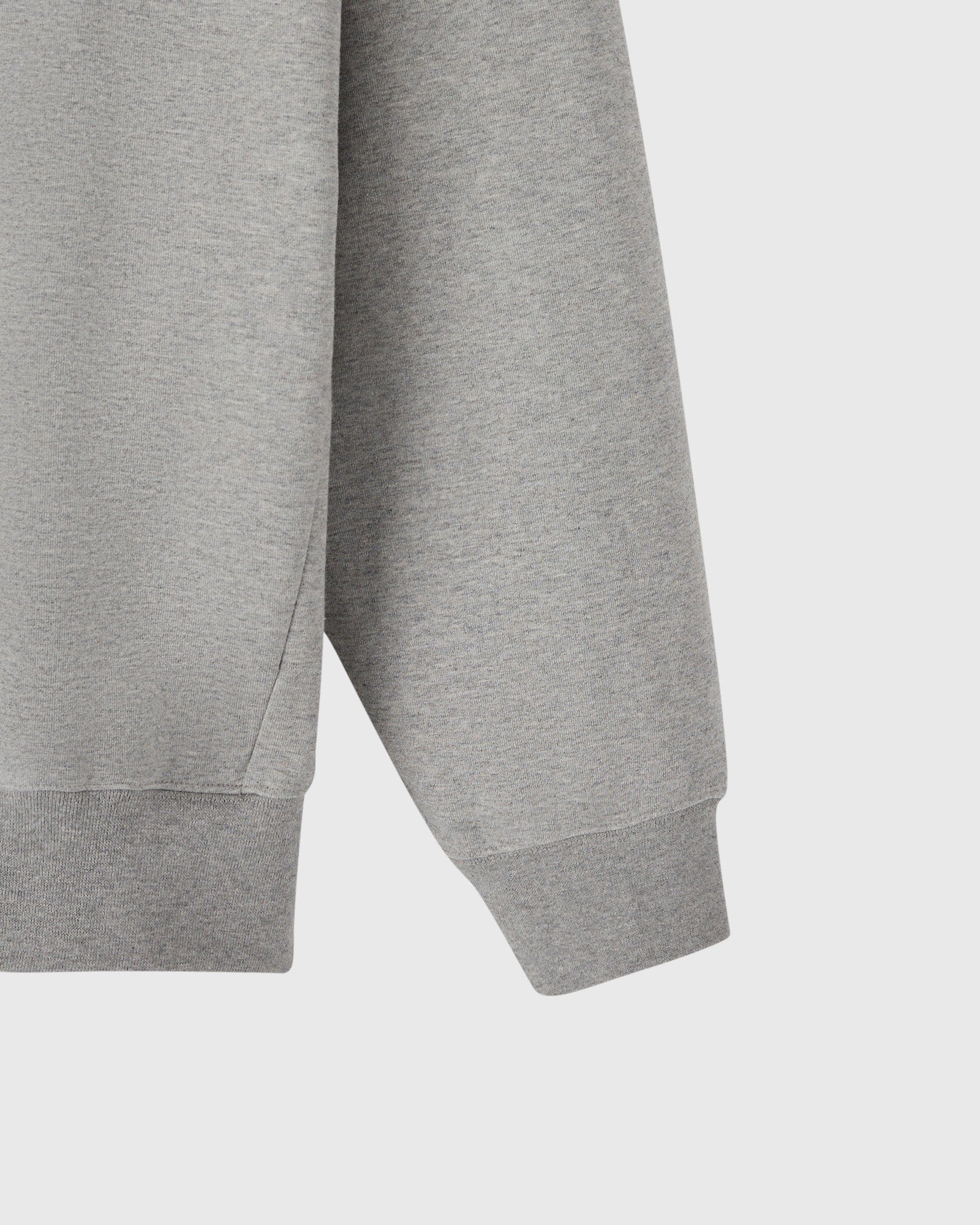 Double Knit Script Hoodie - Heather Grey