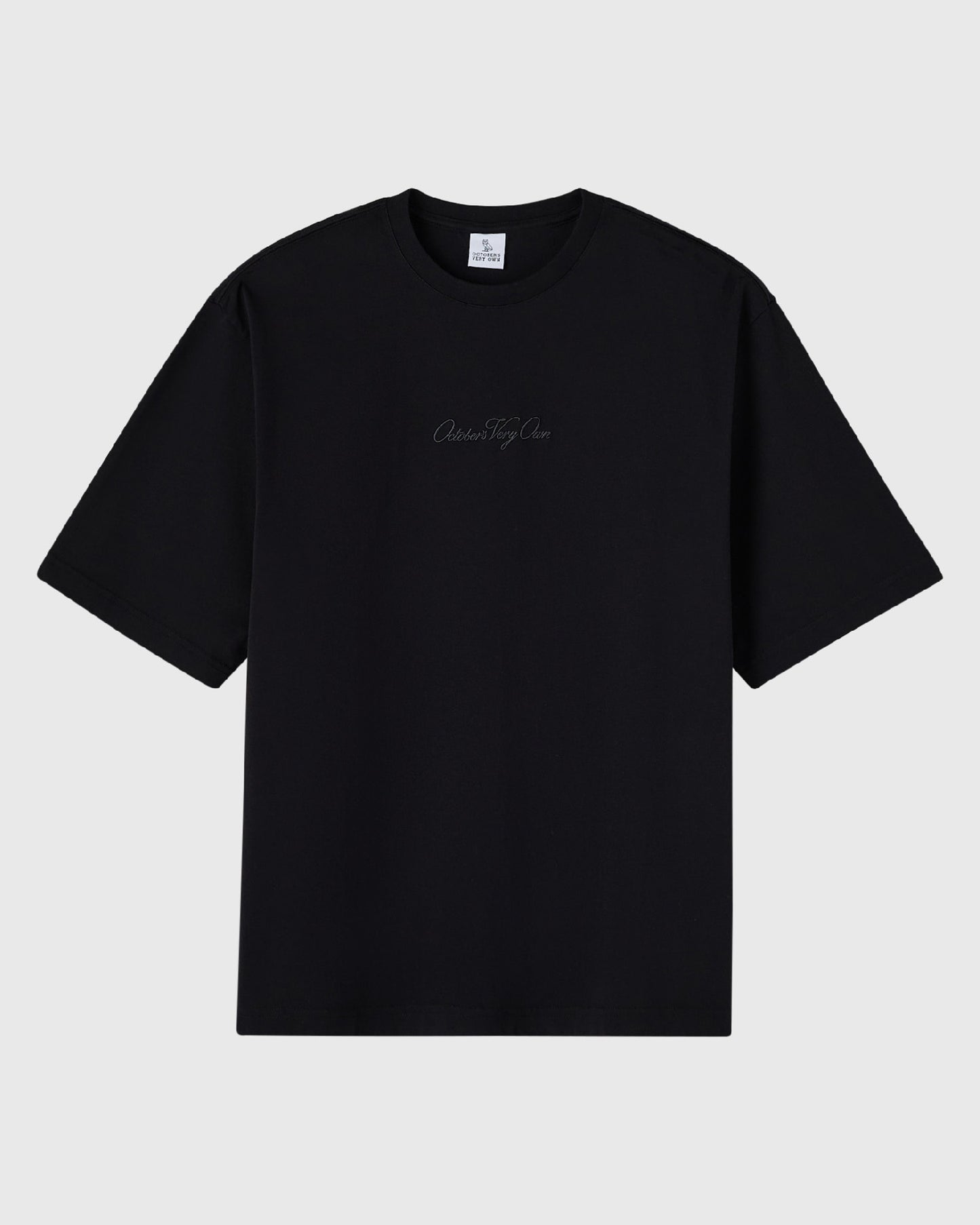 Luxe Jersey Script Tee - Black