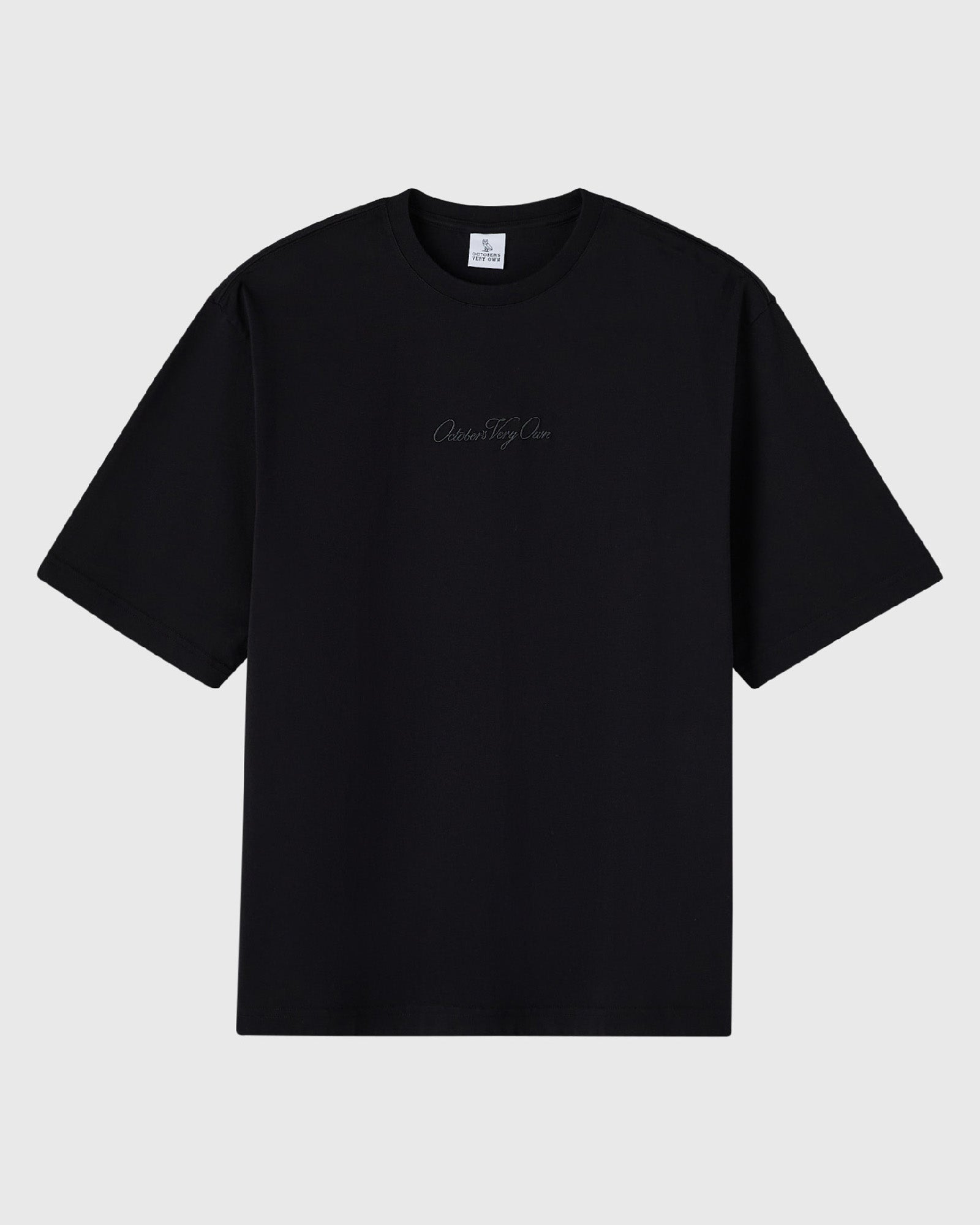 Luxe Jersey Script Tee - Black
