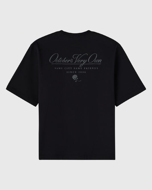Luxe Jersey Script Tee - Black