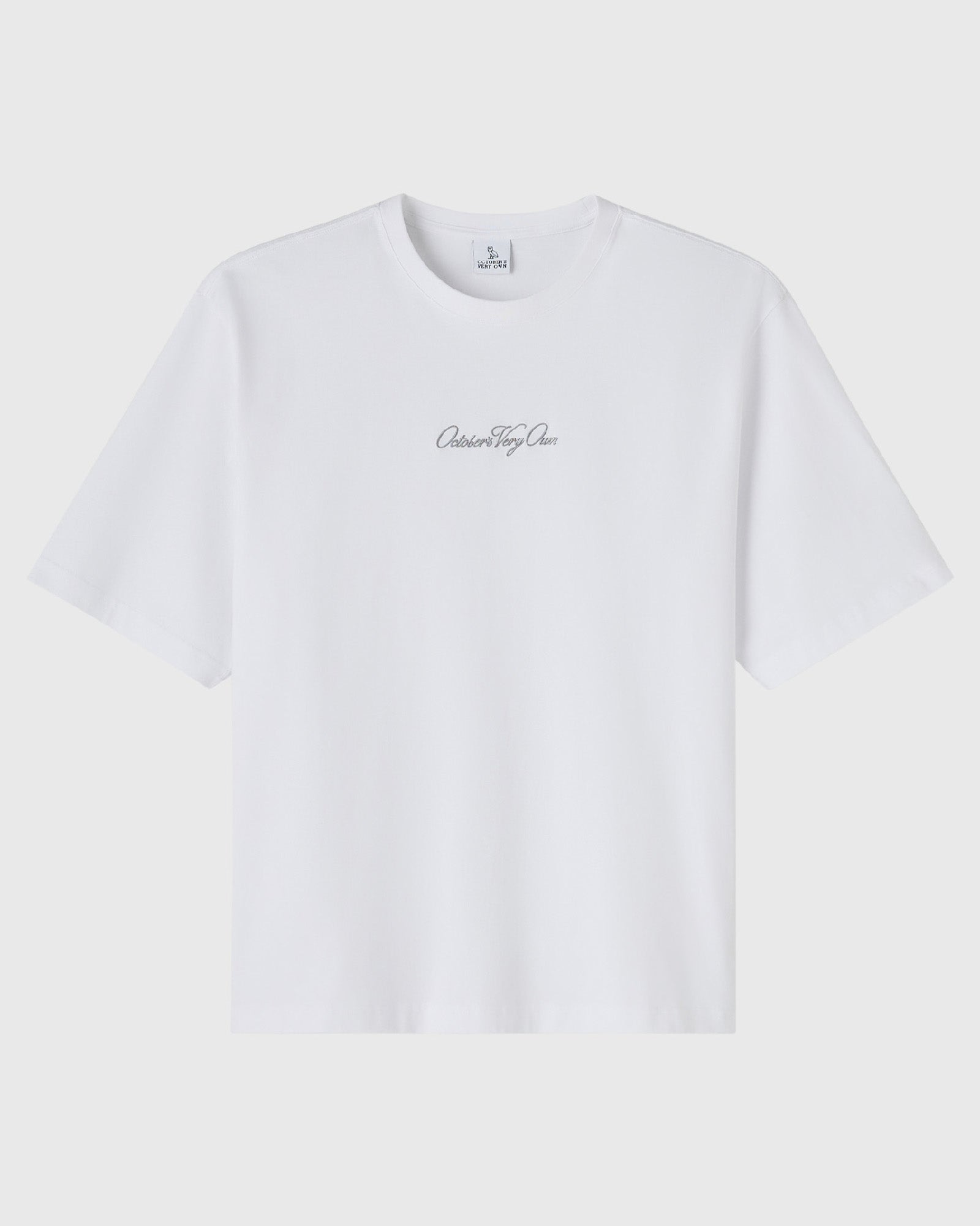 Luxe Jersey Script Tee - White