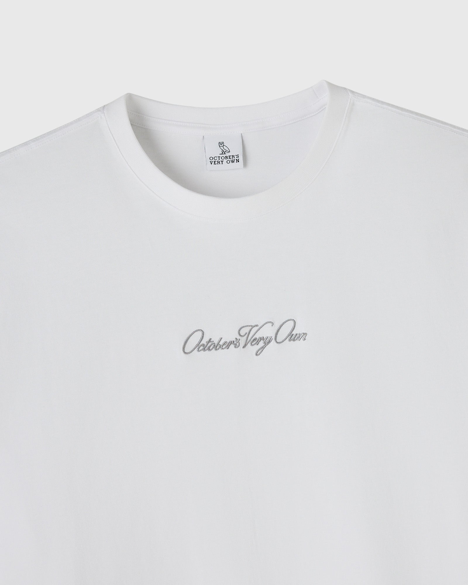 Luxe Jersey Script Tee - White