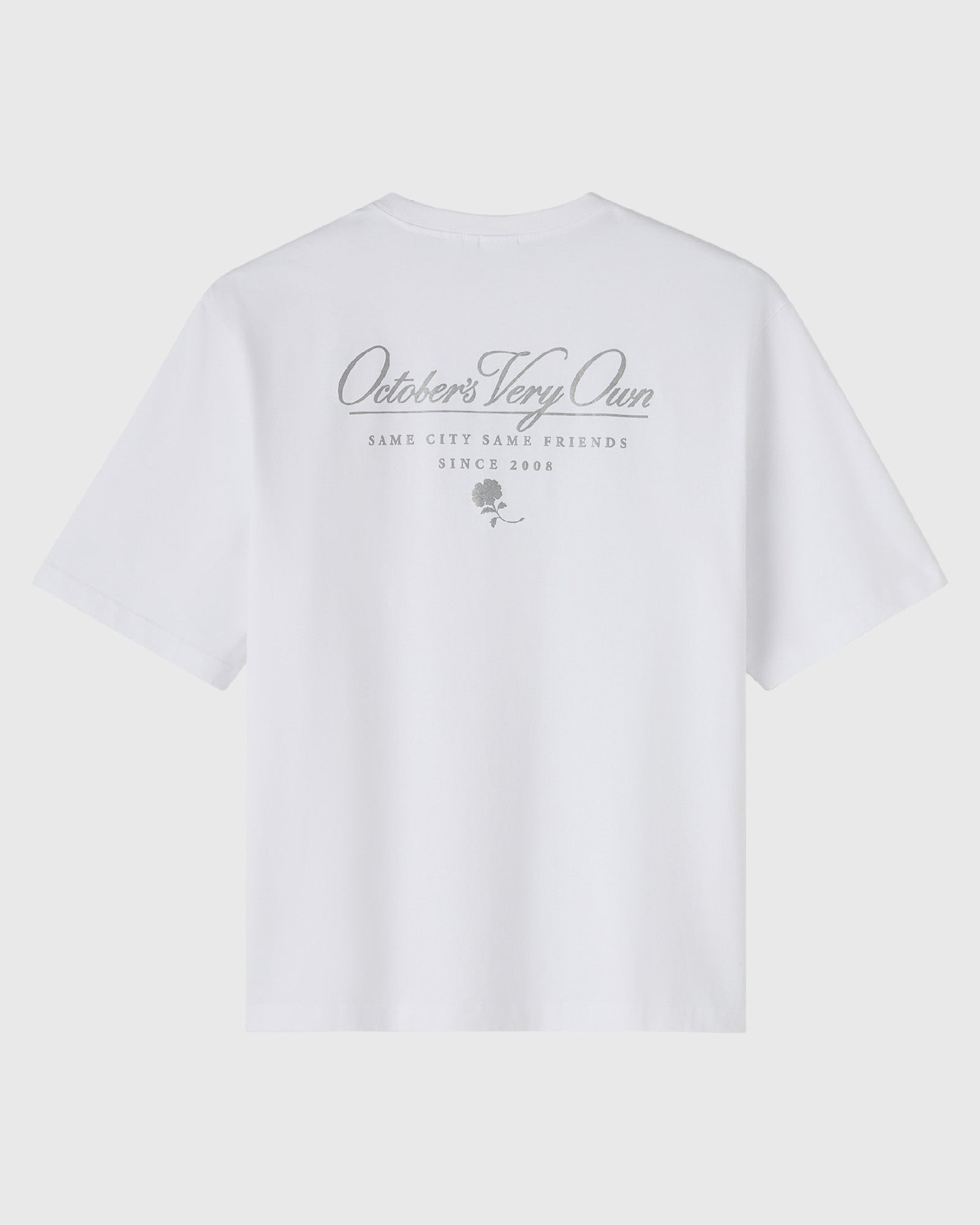 Luxe Jersey Script Tee - White