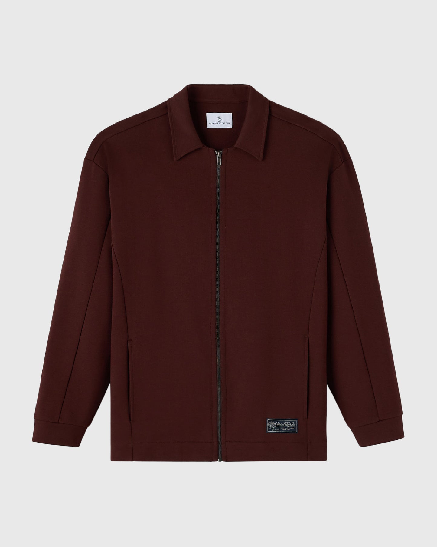 Double Knit Script Overshirt - Cocoa