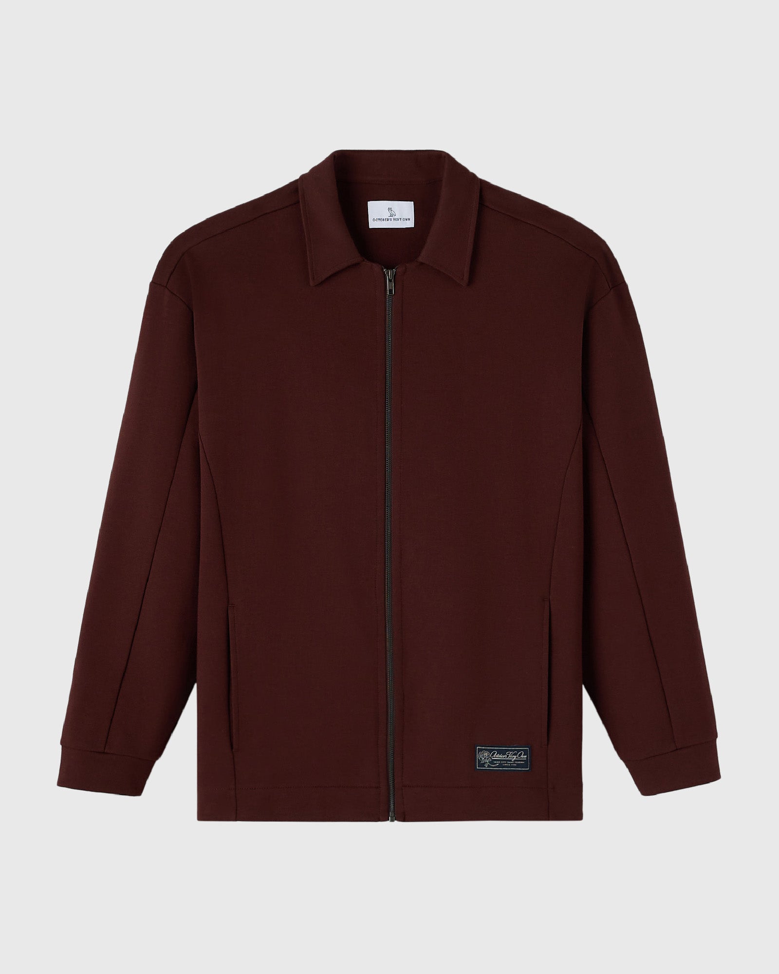 Double Knit Script Overshirt - Cocoa
