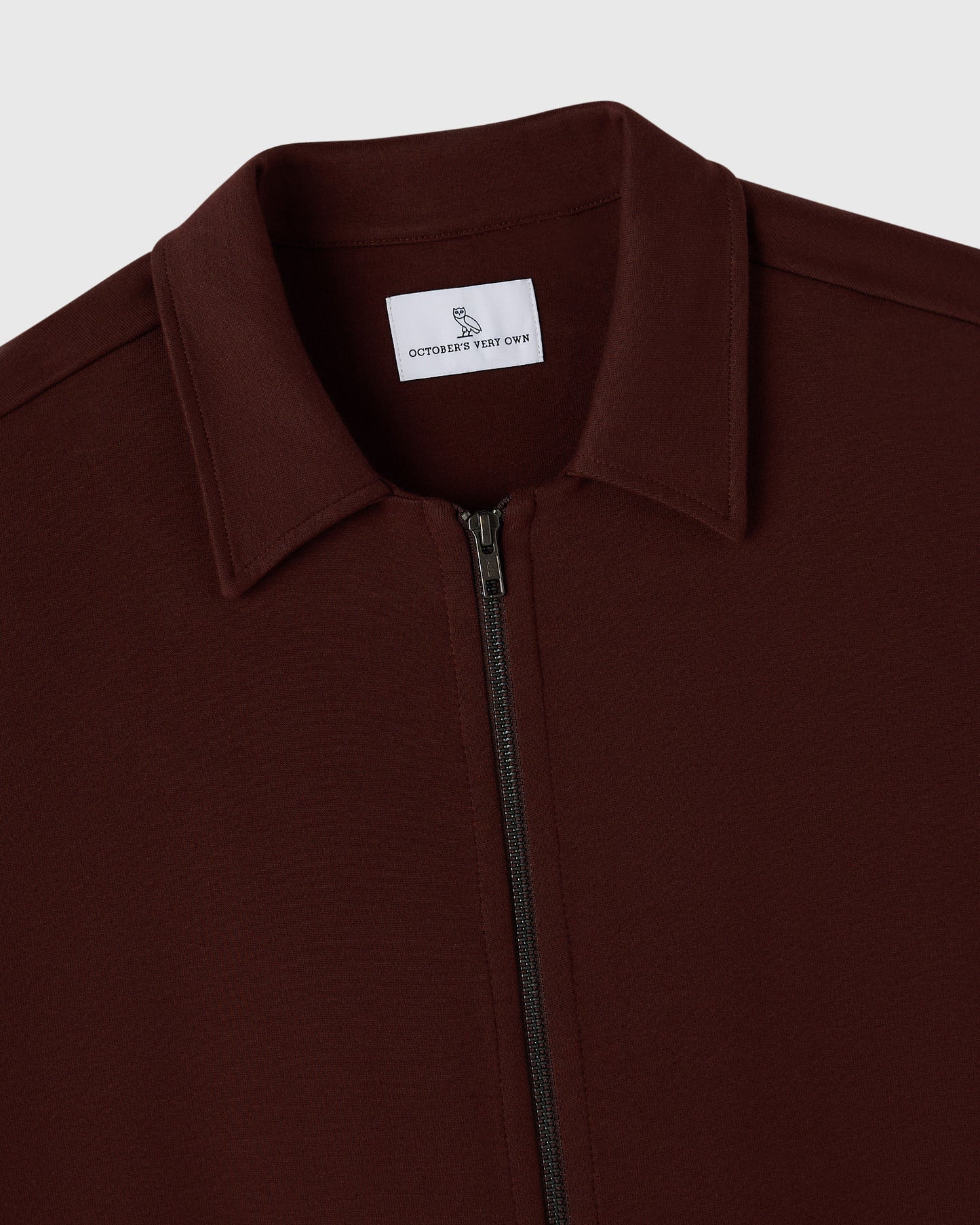 Double Knit Script Overshirt - Cocoa