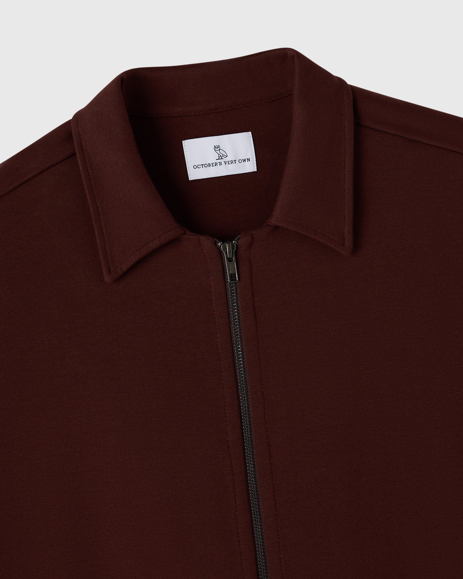 Double Knit Script Overshirt - Cocoa