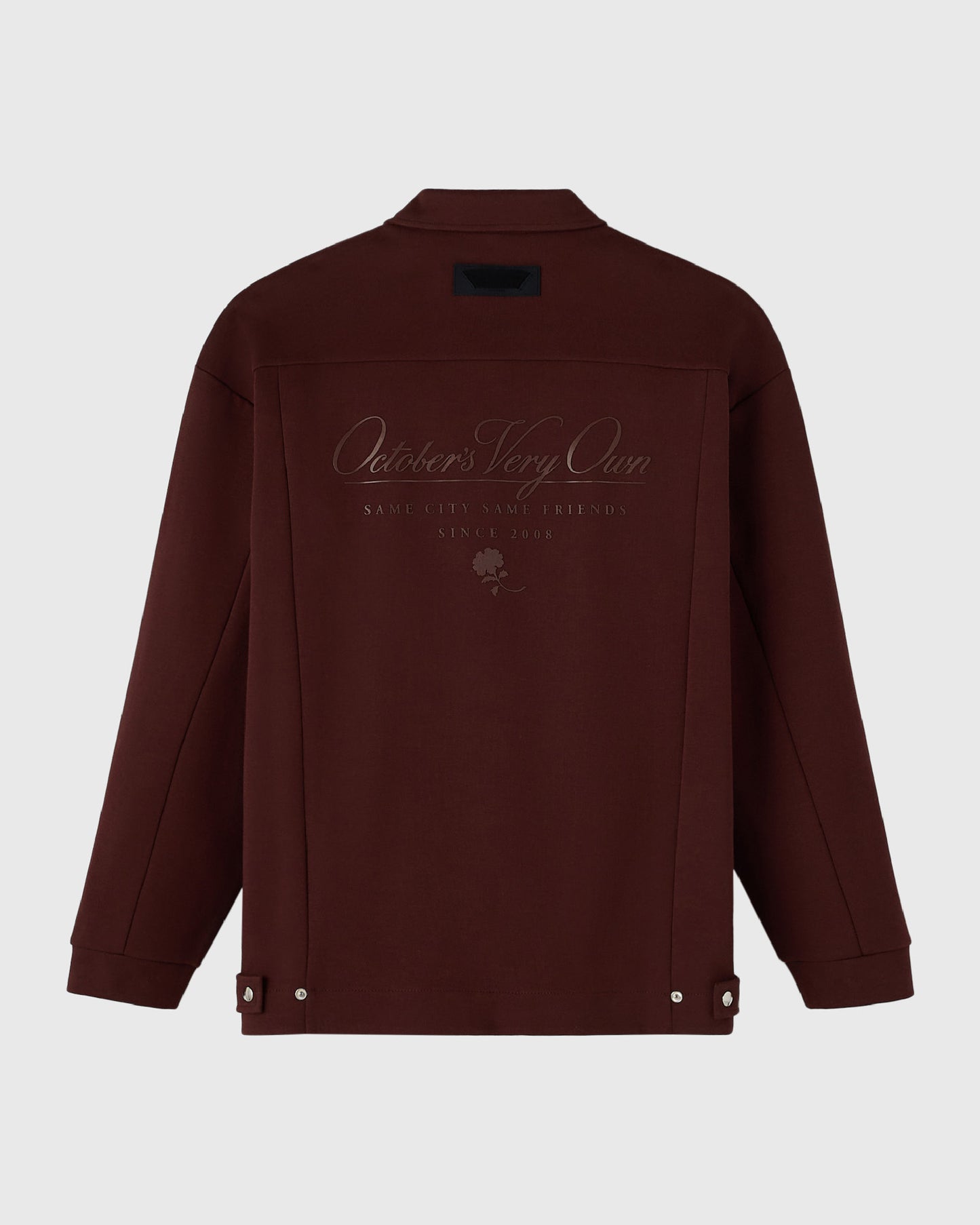 Double Knit Script Overshirt - Cocoa