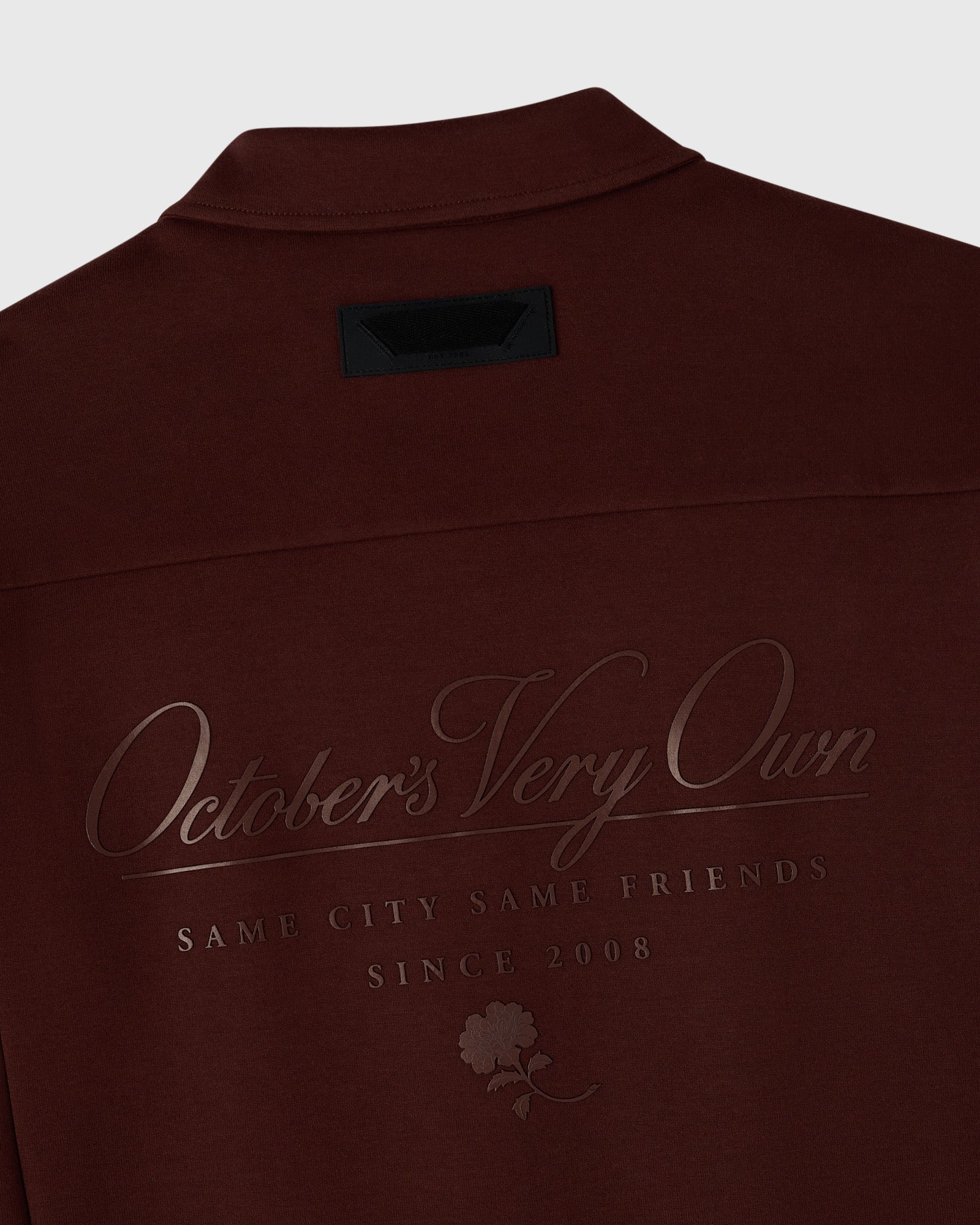 Double Knit Script Overshirt - Cocoa