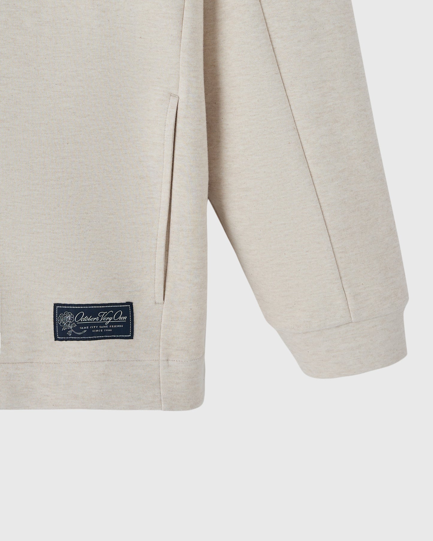 Double Knit Script Overshirt - Heather Oatmeal