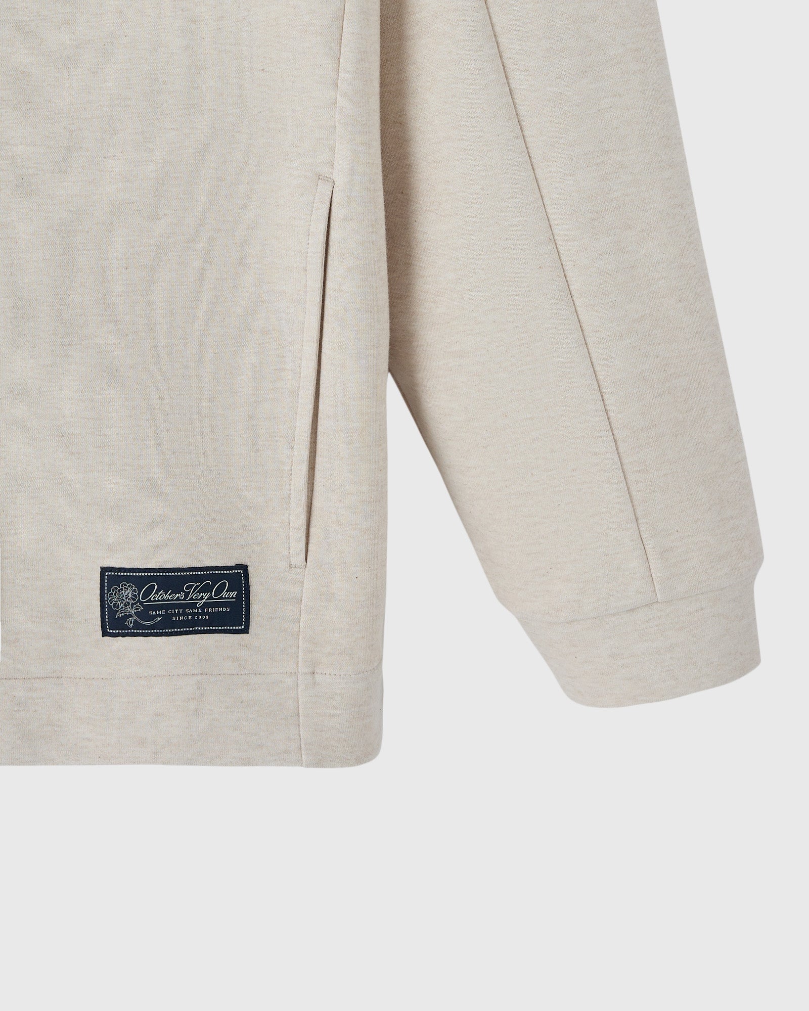 Double Knit Script Overshirt - Heather Oatmeal