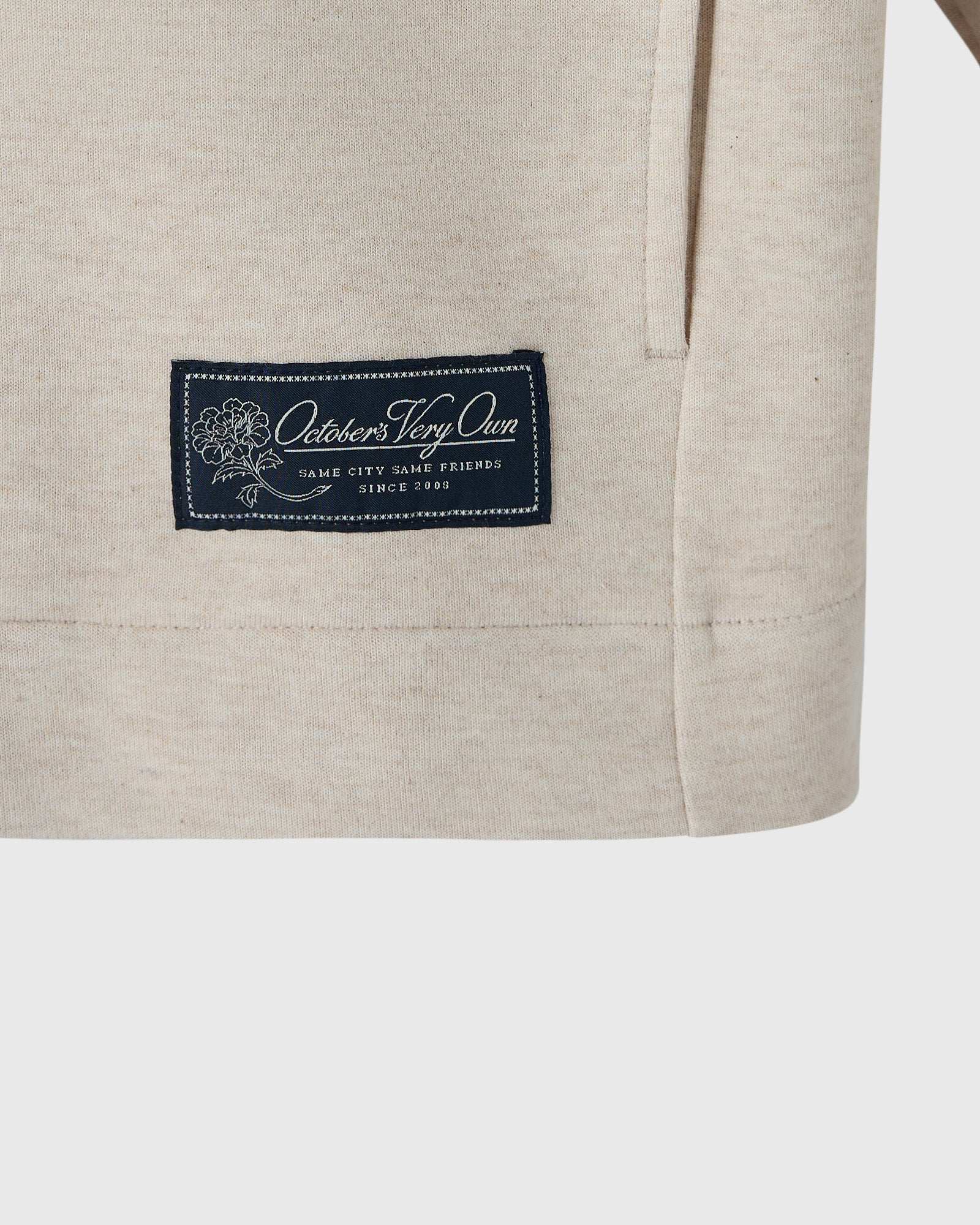 Double Knit Script Overshirt - Heather Oatmeal