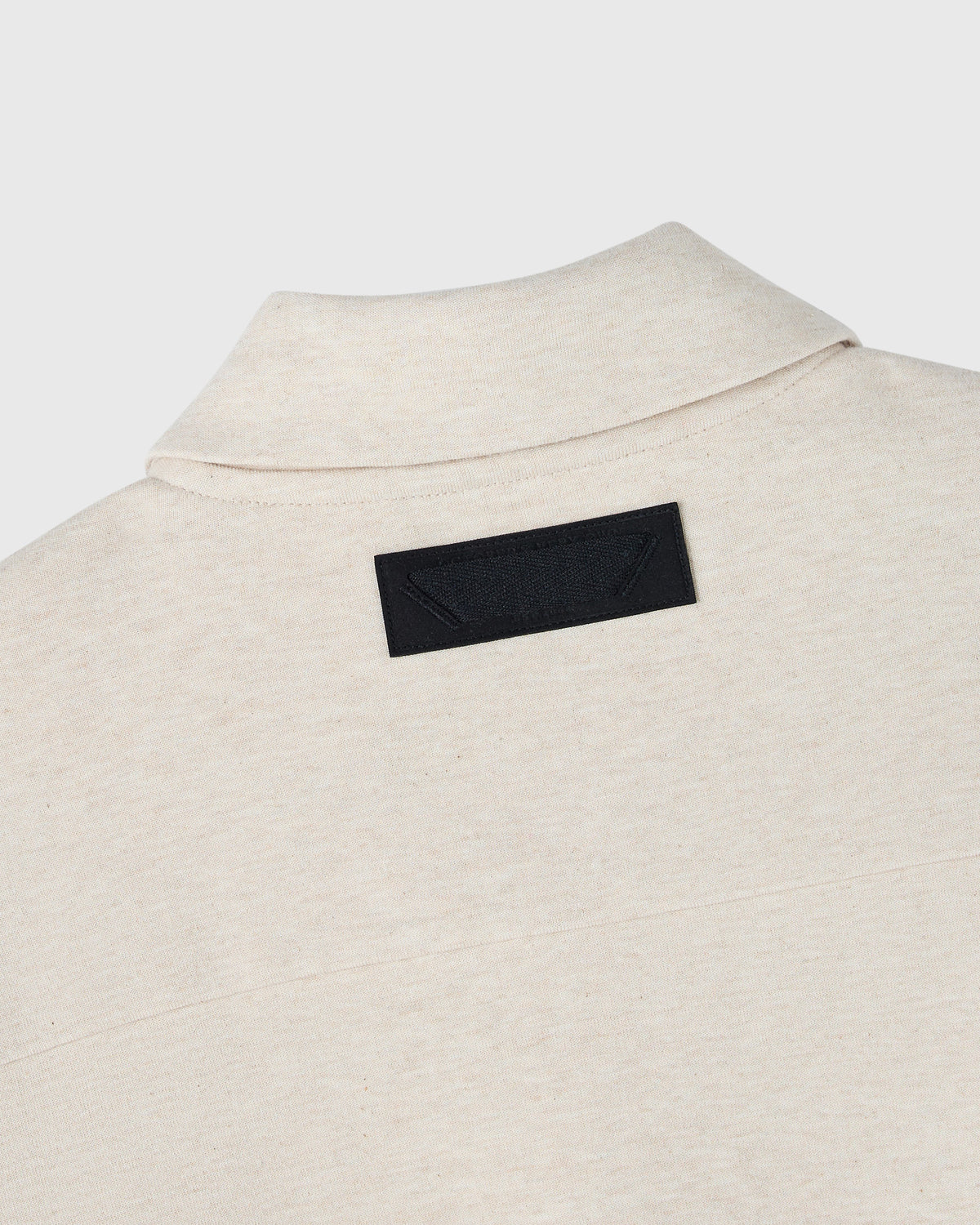 Double Knit Script Rugby Polo - Heather Oatmeal