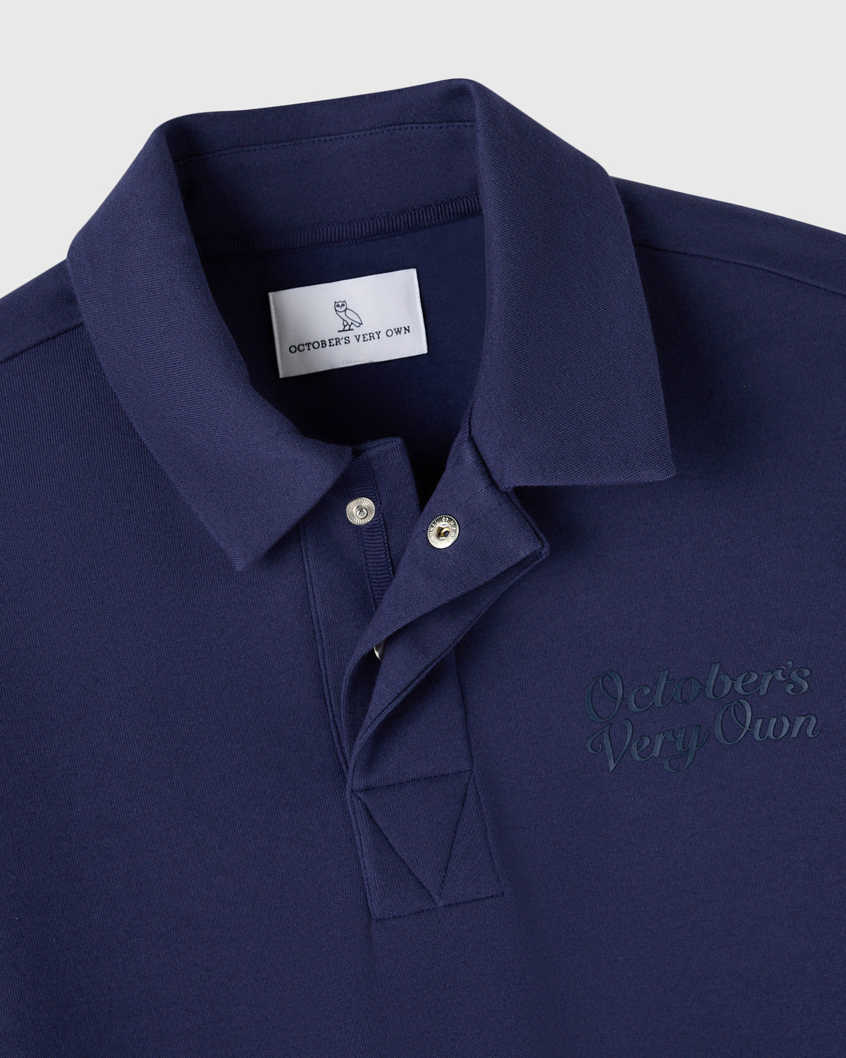 Double Knit Script Rugby Polo - Evening Dove