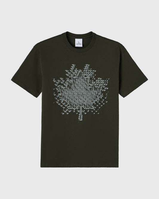 Digi Leaf Tee - Black Resin