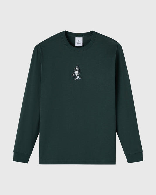 6 God Long-Sleeve Tee - Midnight Green