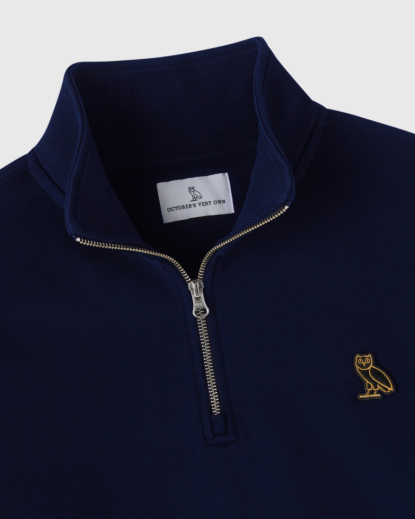 Classic Quarter-Zip Mockneck Sweatshirt - Navy