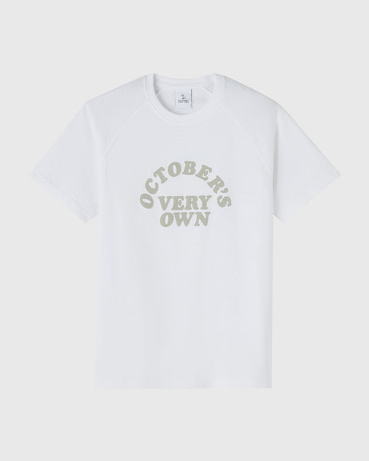 T-shirt raglan Cooper Arch en tissu flammé – Blanc