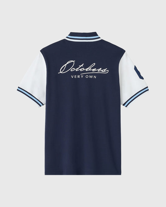 Quarter-Zip Short Sleeve Polo - Navy