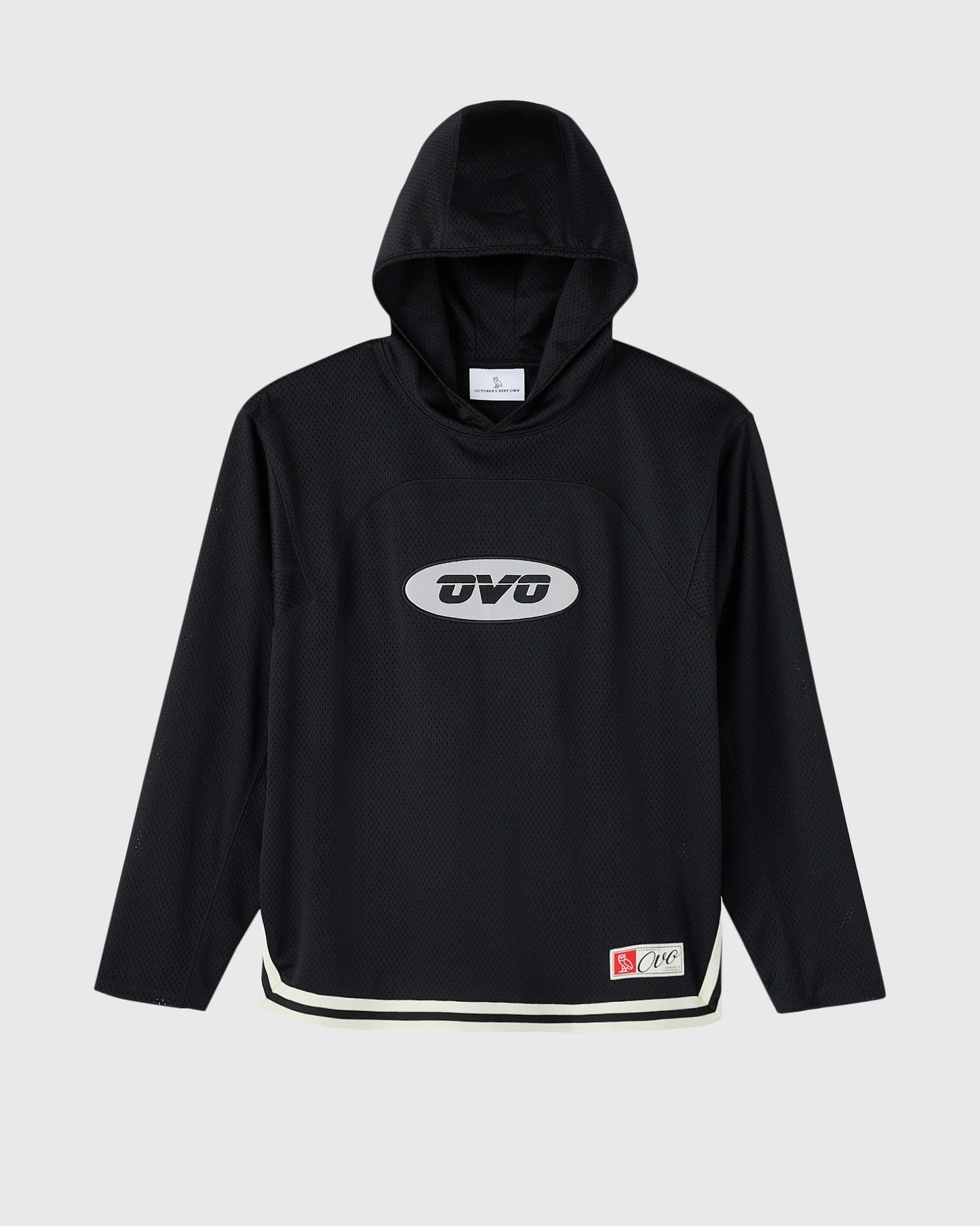 Mesh Basketball Hoodie - Black