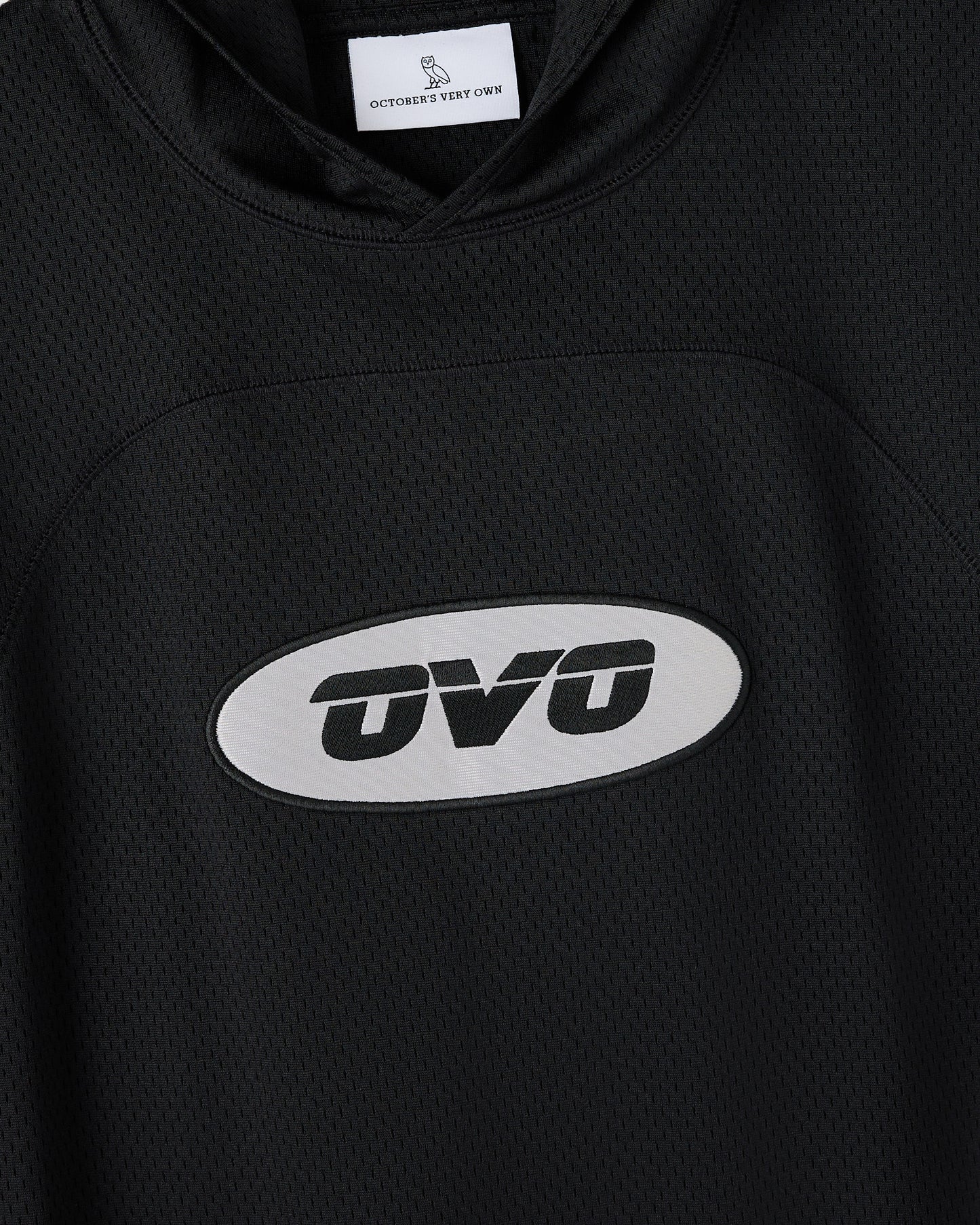 Mesh Basketball Hoodie - Black