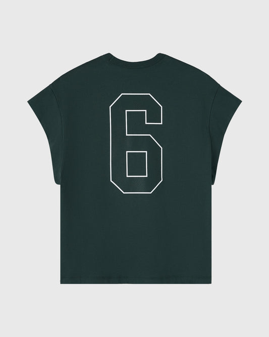 Runner Mesh Print Muscle Tee - Midnight Green
