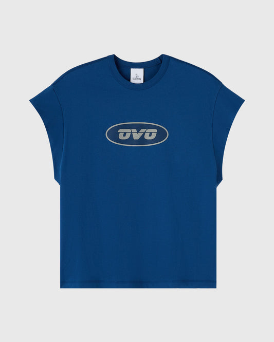 Runner Mesh Print Muscle Tee - Deep Denim