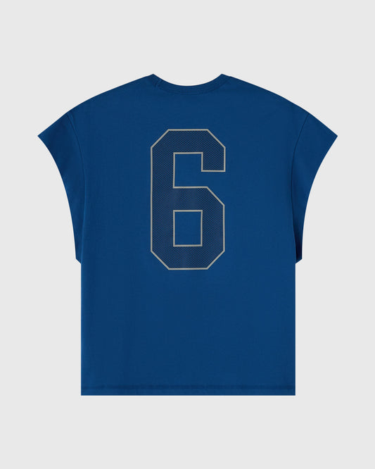 Runner Mesh Print Muscle Tee - Deep Denim