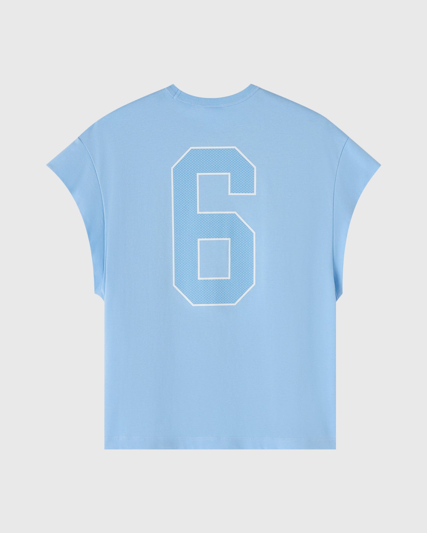 Runner Mesh Print Muscle Tee - Light Blue