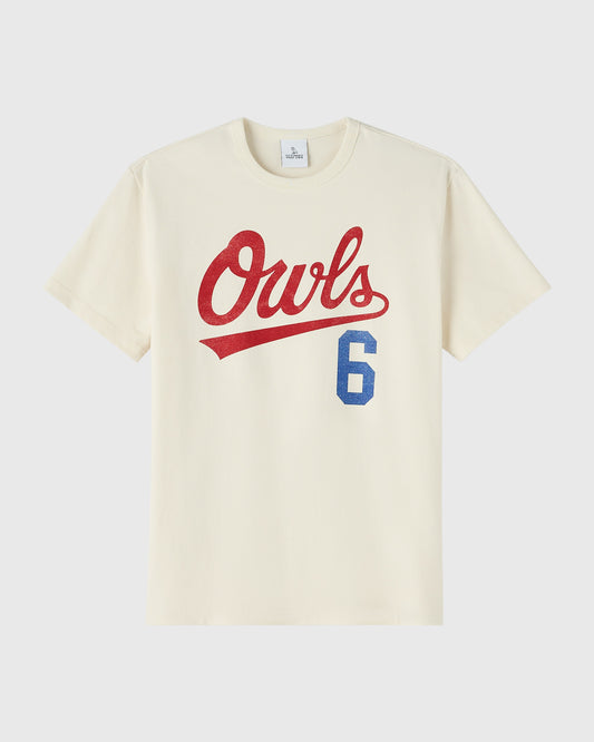 Owls Script Tee - Cream